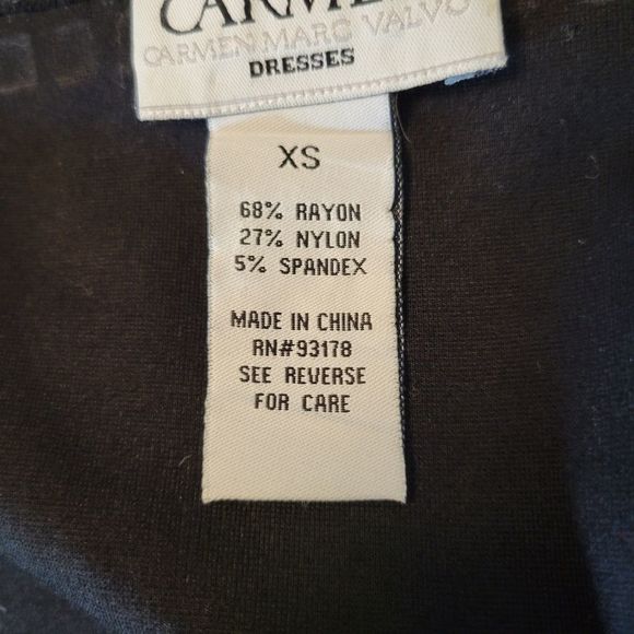 Carmen Marc Valvo Balck Cocktail Dress Size XS - Picture 9 of 13